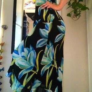 Floral mesh Maxi dress🍀